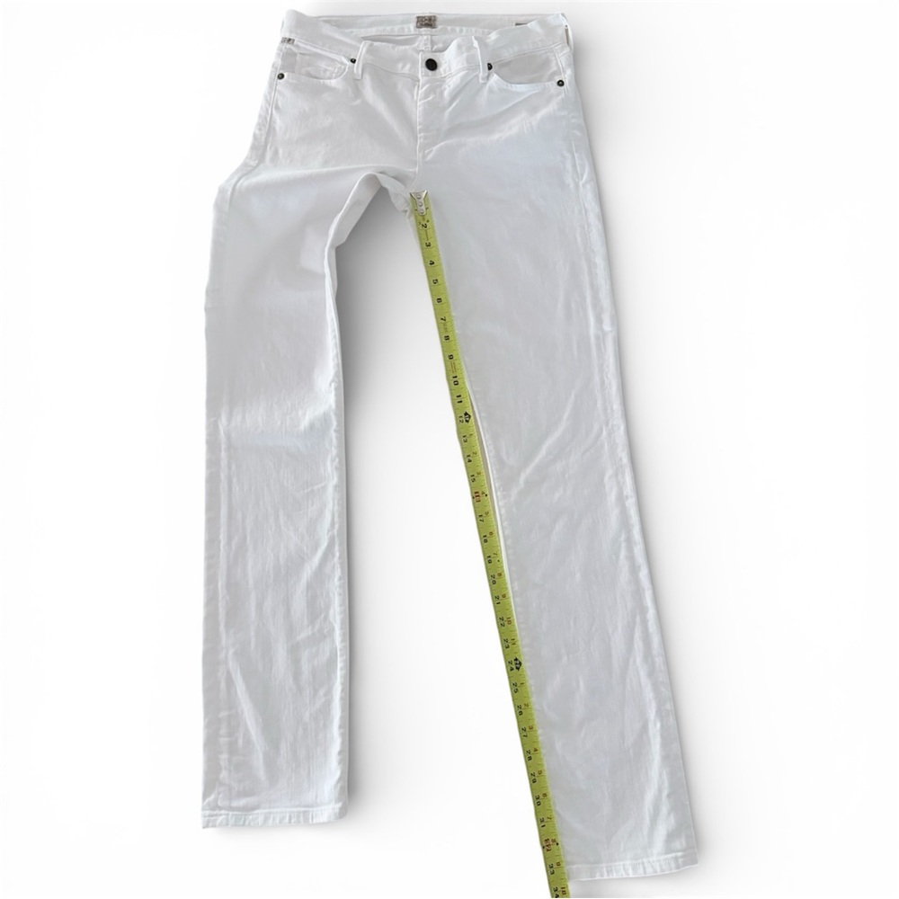 Citizens of Humanity Elson Medium Rise Straight Leg Stretch White Jeans Size 28 - Picture 3 of 7